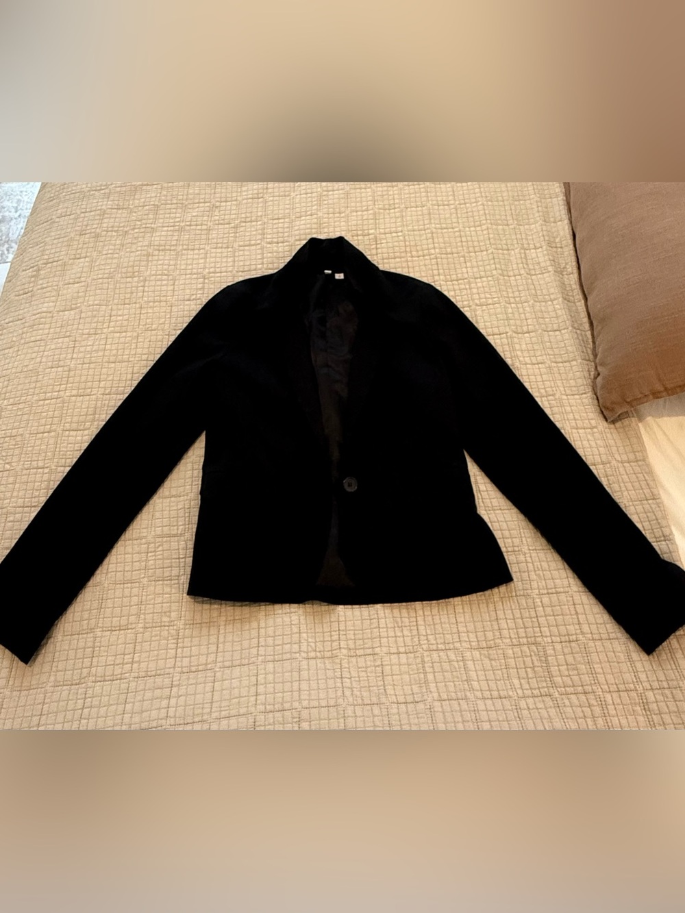 Frenchi Black Single-Button Women's Blazer